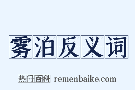 雾泊反义词是什么意思的图片